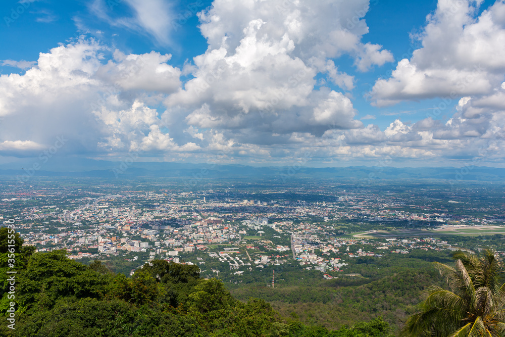 View of Chang Mai from Wat Phra That Doi Suthep. Chiang Mai, Thailand