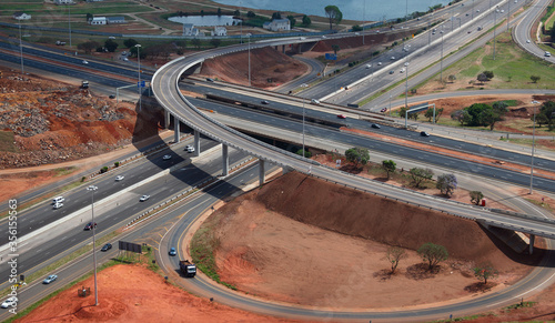 Pretoria, Gauteng / South Africa - 11/06/2010: Aerial N1 R21 Interchange