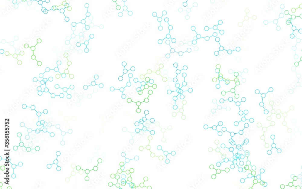 Light Green, Red vector template with artificial intelligence structure.