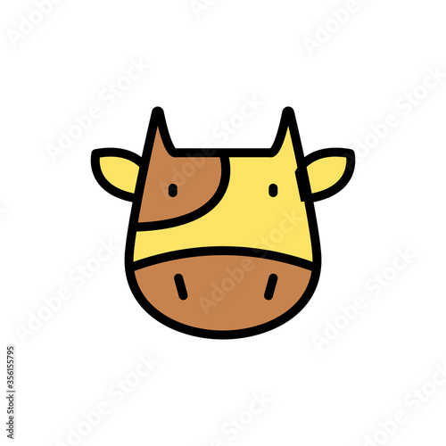 Cow, animal icon. Simple color with outline vector elements of agriculture icons for ui and ux, website or mobile application © Anar
