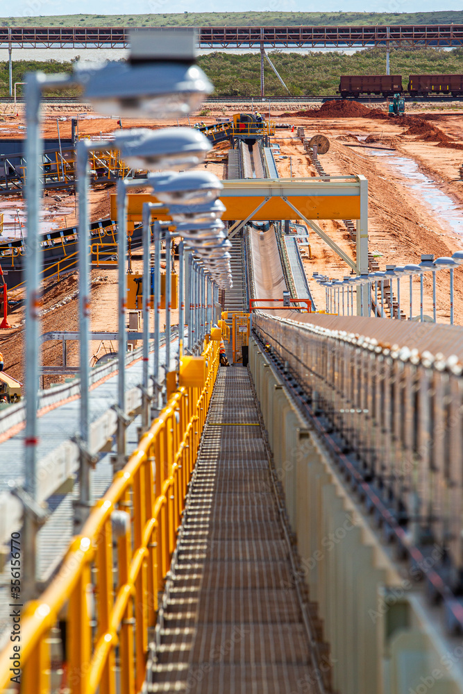 Walkway in industrial area