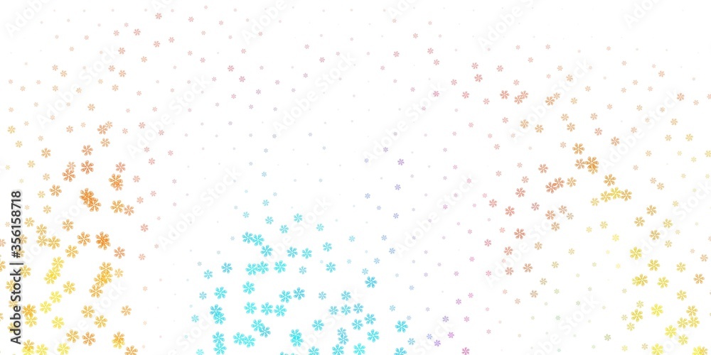 Light blue, yellow vector template with abstract forms.