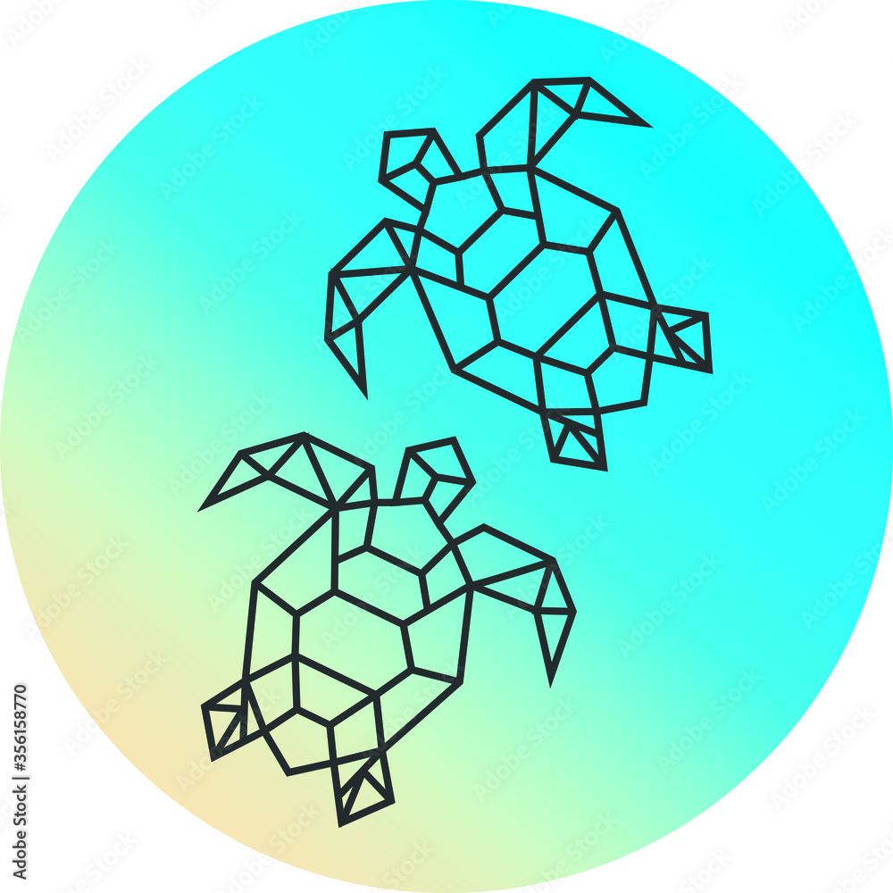 Vector abstract polygonal geometric abstract turtle Vector abstract polygonal geometric abstract turtle