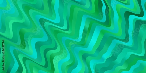 Light Green vector pattern with wry lines. Abstract gradient illustration with wry lines. Best design for your ad, poster, banner.