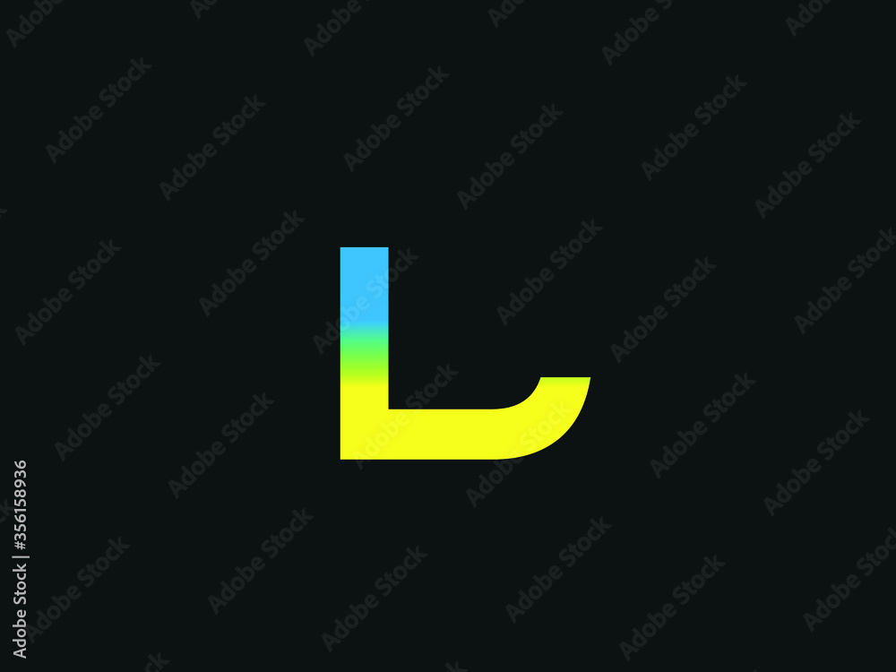 Capital letter L vector image Stock Vector | Adobe Stock