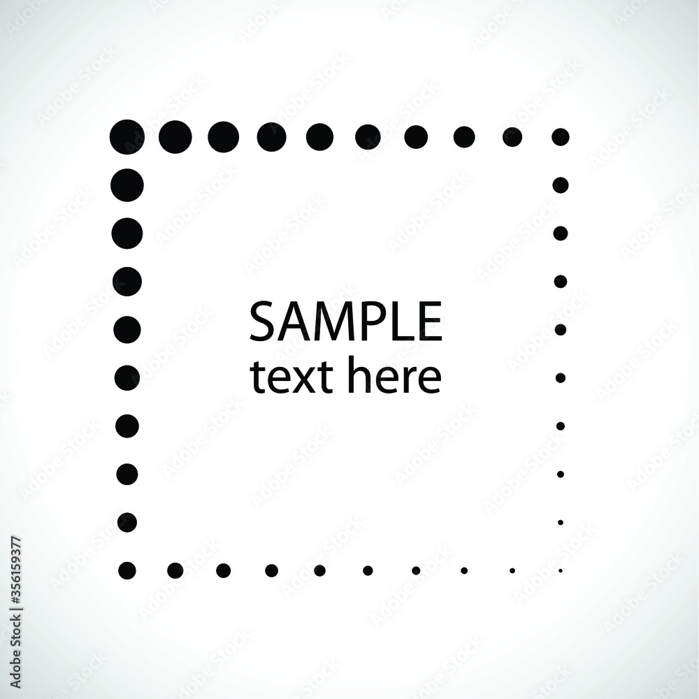 Halftone dots logo . vector dotted frame . design element Halftone dots logo . vector dotted frame . design element