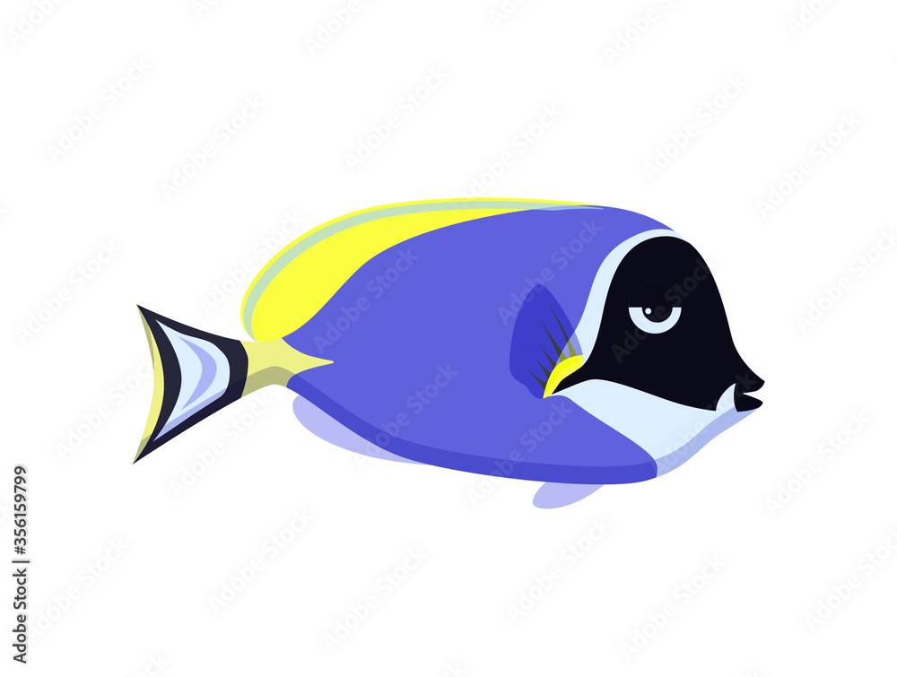 Cute fish vector illustration icons set. Tropical fish, sea fish, aquarium fish Cute fish vector illustration icons set. Tropical fish, sea fish, aquarium fish