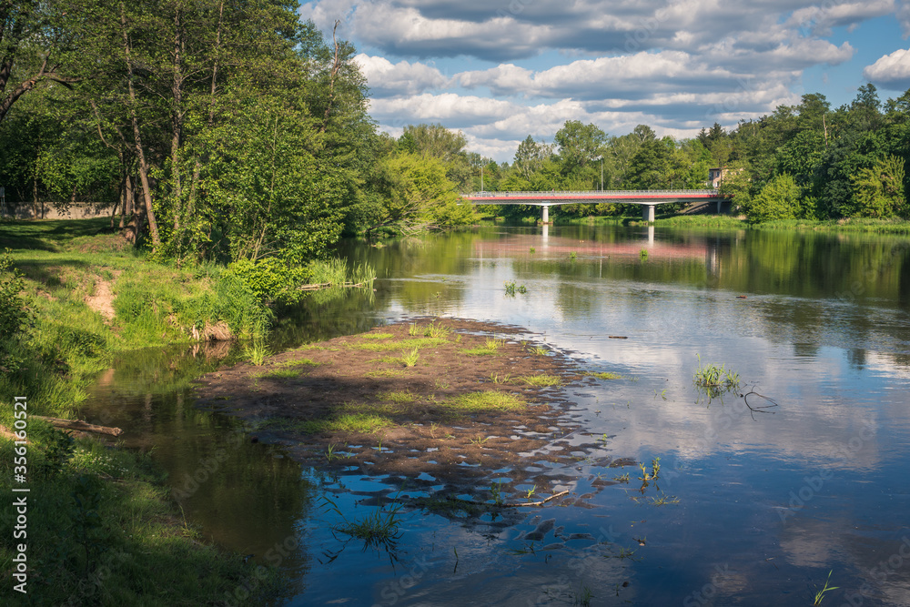 Bridge over the Pilica river in Inowlodz, Lodzkie, Poland
