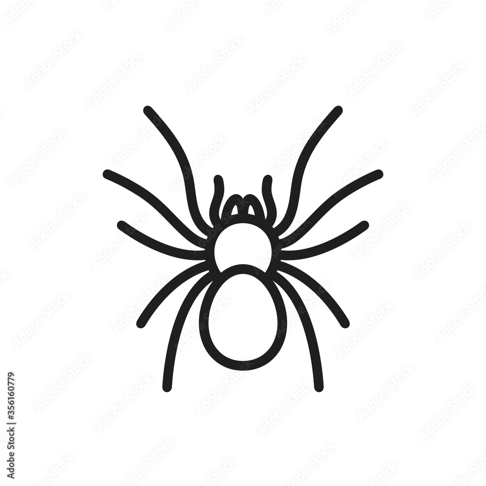 Tarantula logo. Isolated tarantula on white background