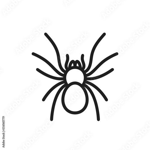 Tarantula logo. Isolated tarantula on white background