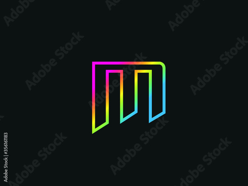 Capital letter M vector image