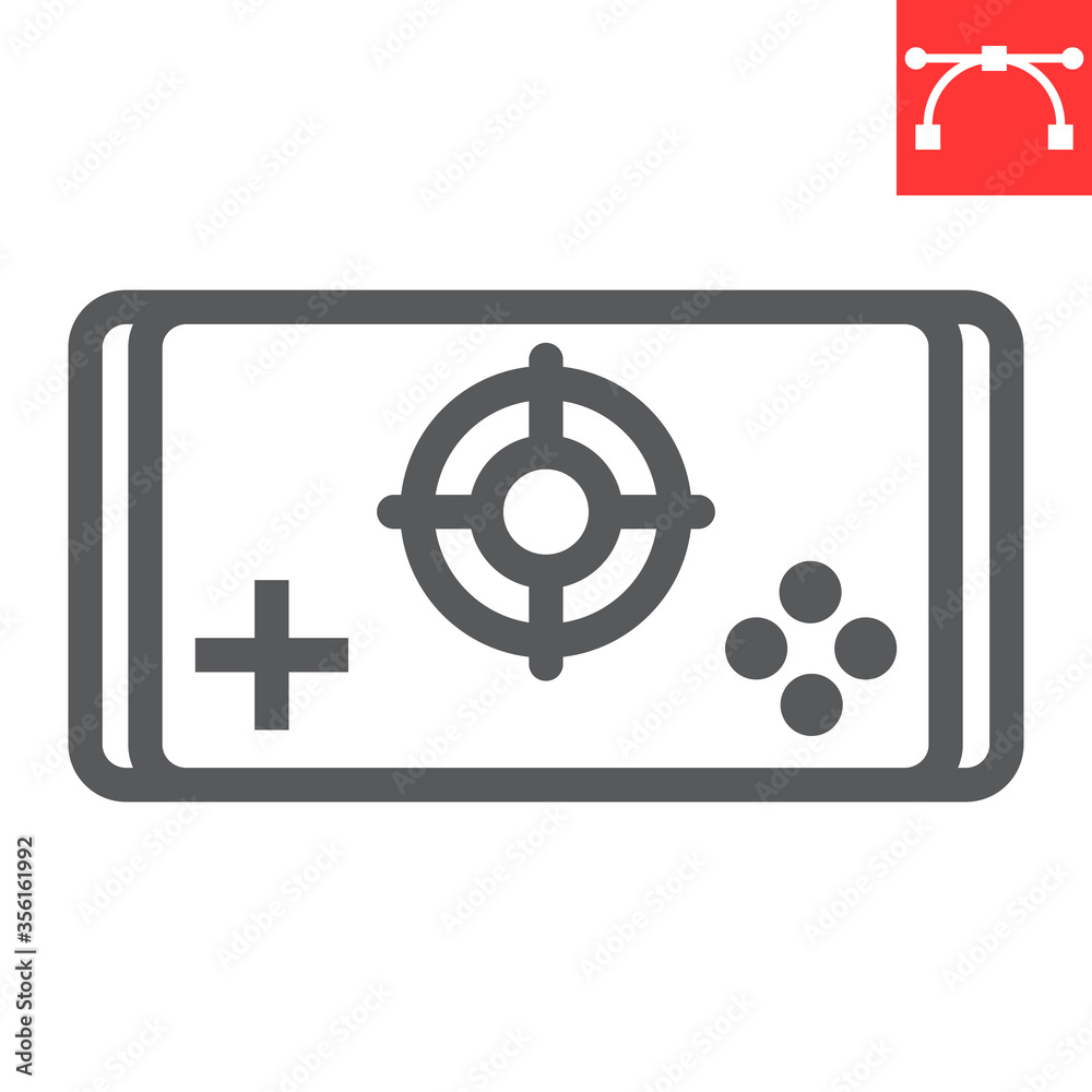 Mobile game line icon, video games and smartphone, mobile gaming sign vector graphics, editable stroke linear icon, eps 10. Mobile game line icon, video games and smartphone, mobile gaming sign vector graphics, editable stroke linear icon, eps 10.