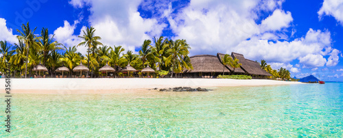 Wonderful idyllic nature scenery - tropical beach of Mauritius island, Le Morne © Freesurf