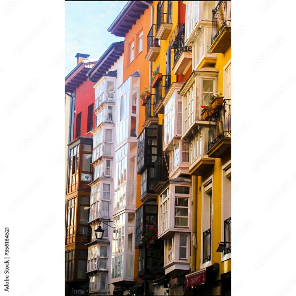 Buildings of different colors Buildings of different colors