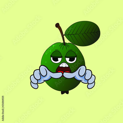 guava mascot for advertising and icon