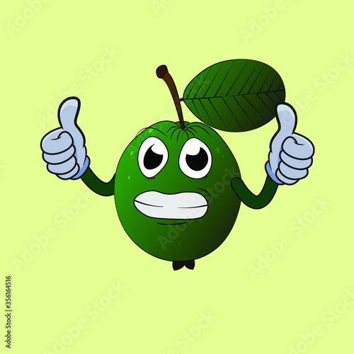 guava mascot for advertising and icon