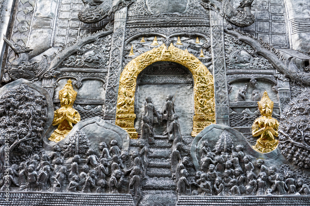 Fototapeta premium Wat Sri Suphan, first silver temple in the world ,Chiang Mai, Thailand