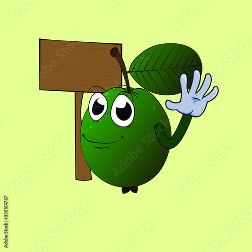 guava mascot for advertising and icon