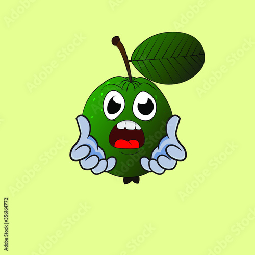 guava mascot for advertising and icon