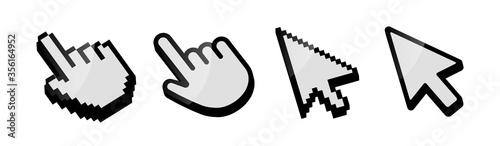 Cursor icon set vector. Mouse arrow pointer. Cursor mouse icon