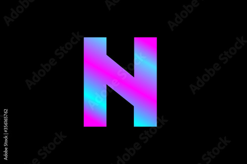Capital letter N vector image