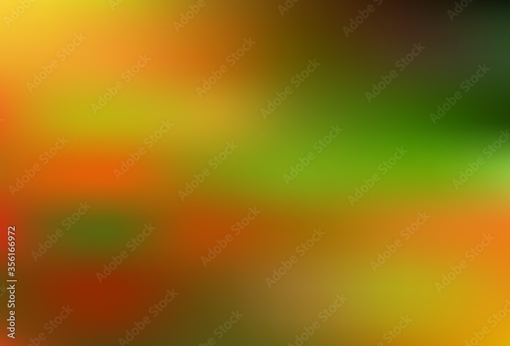 Dark Orange vector blurred bright template.