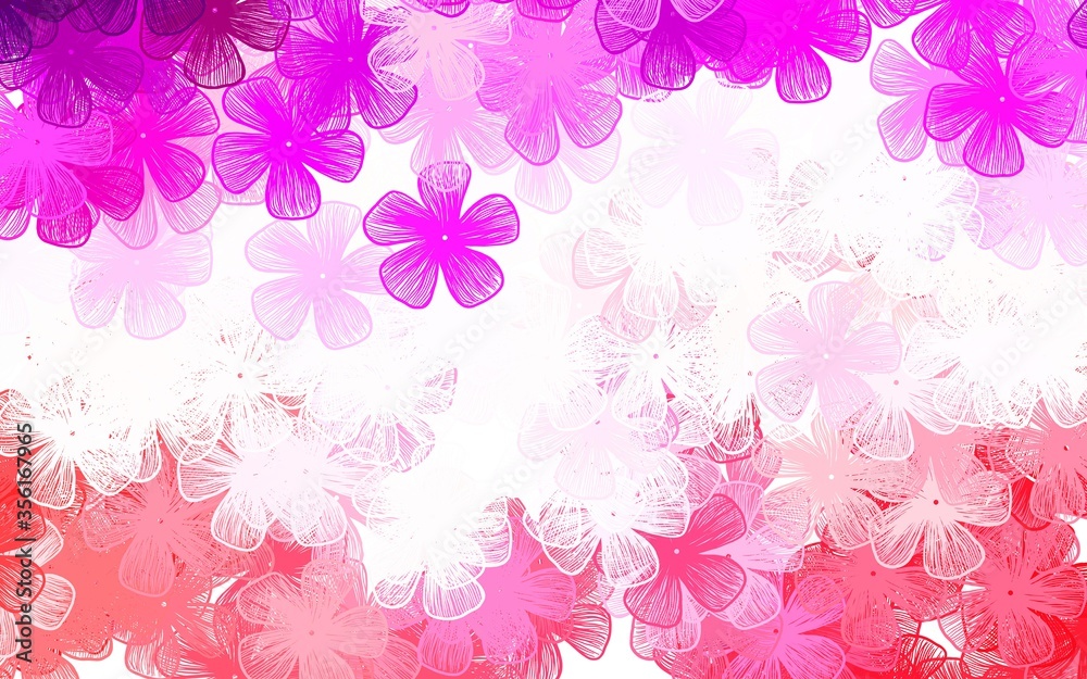 Light Purple, Pink vector elegant pattern with flowers