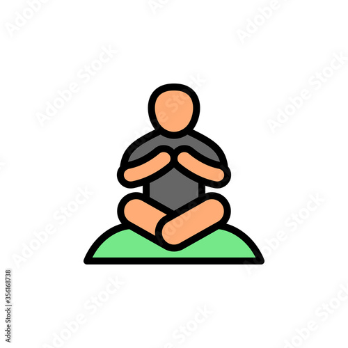 Meditate alternative medicine icon. Simple color with outline vector elements of alternative medicine icons for ui and ux, website or mobile application