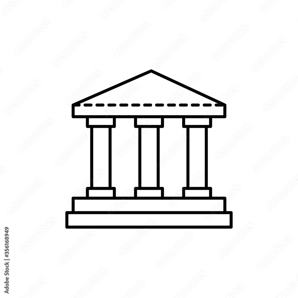 museum, building icon. Simple line, outline vector elements of archeology for ui and ux, website or mobile application