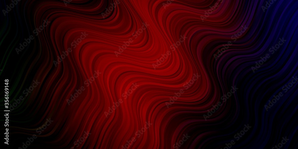 Dark Green, Red vector texture with curves. Brand new colorful illustration with bent lines. Pattern for busines booklets, leaflets Dark Green, Red vector texture with curves. Brand new colorful illustration with bent lines. Pattern for busines booklets, leaflets