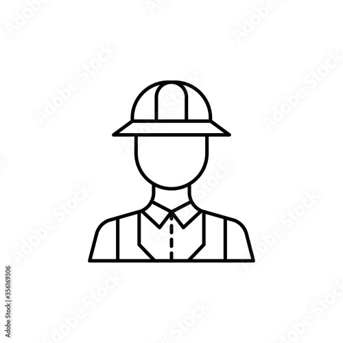 man, archaeologist, avatar icon. Simple line, outline vector elements of archeology for ui and ux, website or mobile application