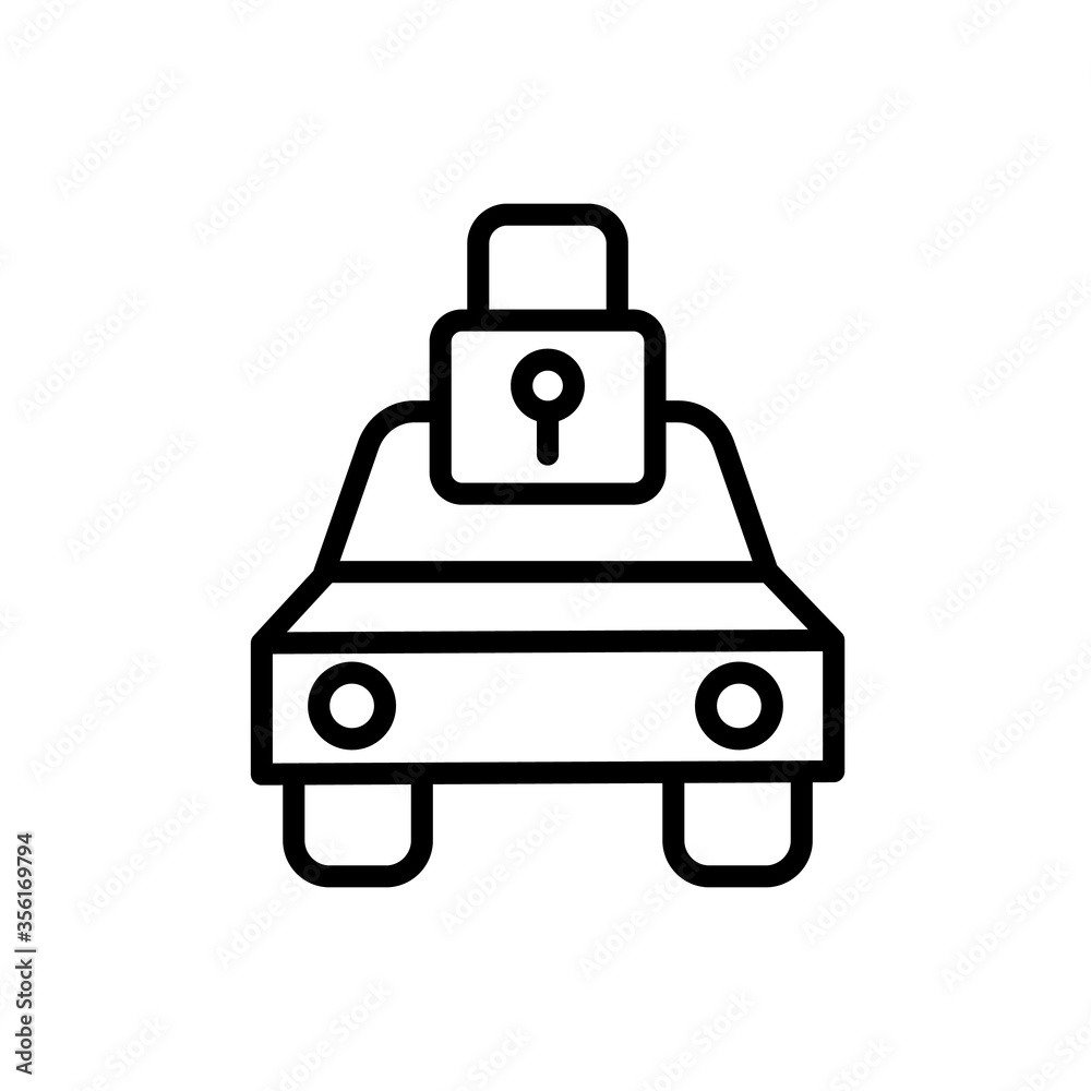 car lock icon. Simple line, outline vector elements of bankruptcy icons for ui and ux, website or mobile application car lock icon. Simple line, outline vector elements of bankruptcy icons for ui and ux, website or mobile application
