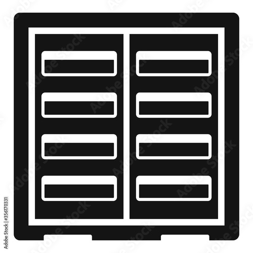 Shipping cargo container icon. Simple illustration of shipping cargo container vector icon for web design isolated on white background