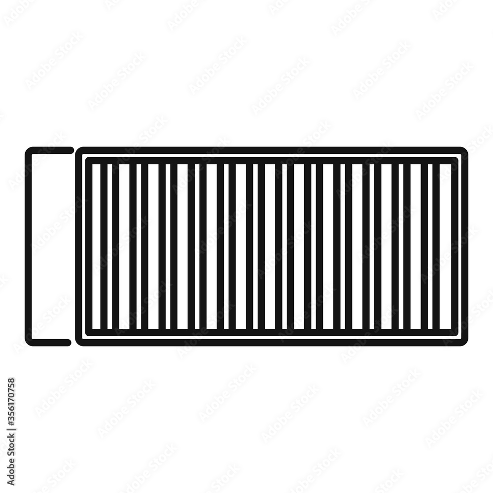 Ship cargo container icon. Outline ship cargo container vector icon for web design isolated on white background Ship cargo container icon. Outline ship cargo container vector icon for web design isolated on white background