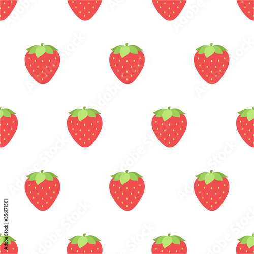 Strawberry pattern on white background vector illustration design seamless wallpaper