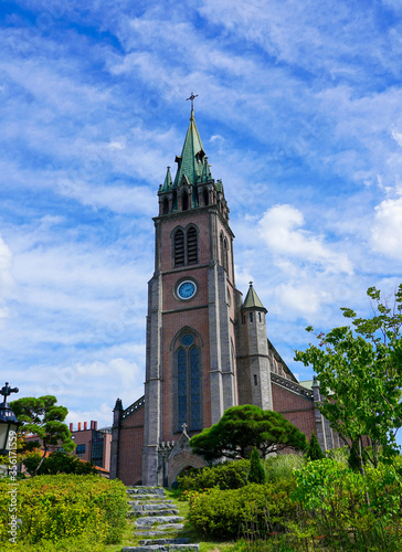 Seoul, Republic of Korea - Myeongdong Catholic Cathedral, Roman Catholic Church community in Korea.
