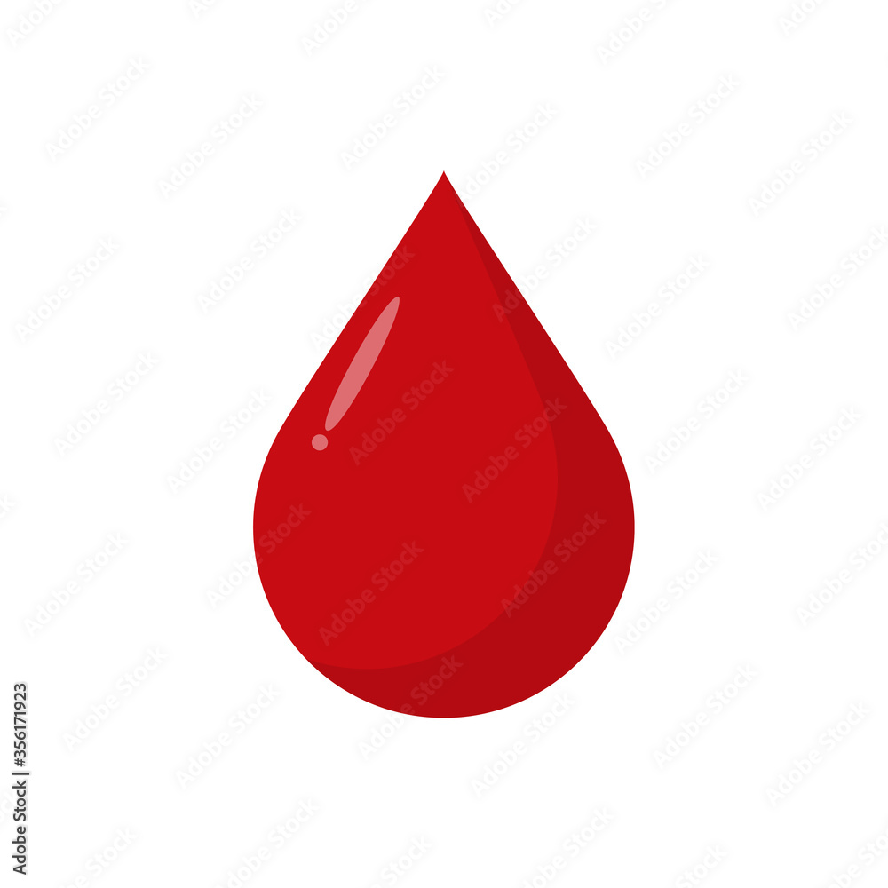 Red blood icon. Drop water icon vector logo template flat style. Red blood icon. Drop water icon vector logo template flat style.