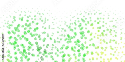 Light green, yellow vector template with abstract forms.