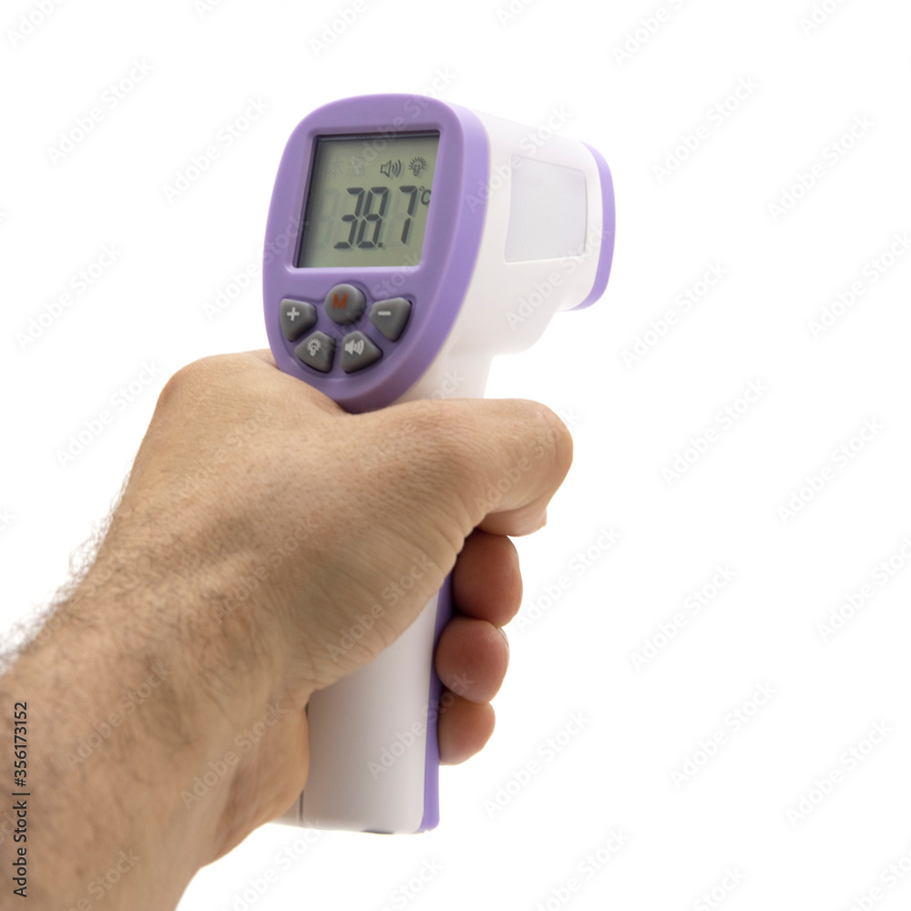 Infrared thermometer isolated on white background Infrared thermometer isolated on white background