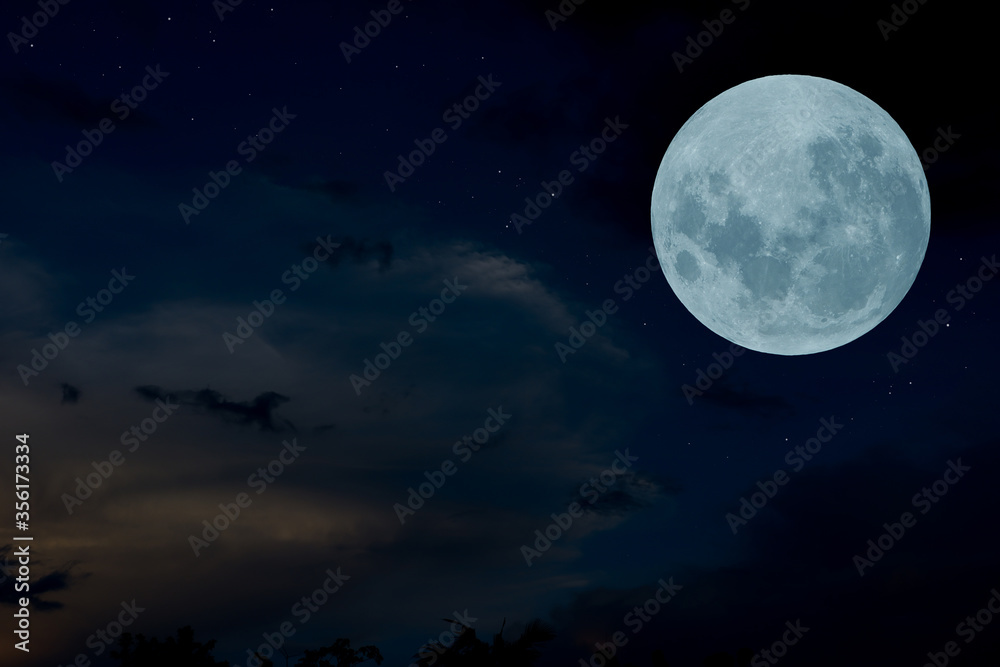 Full moon on the sky in the night. Full moon on the sky in the night.