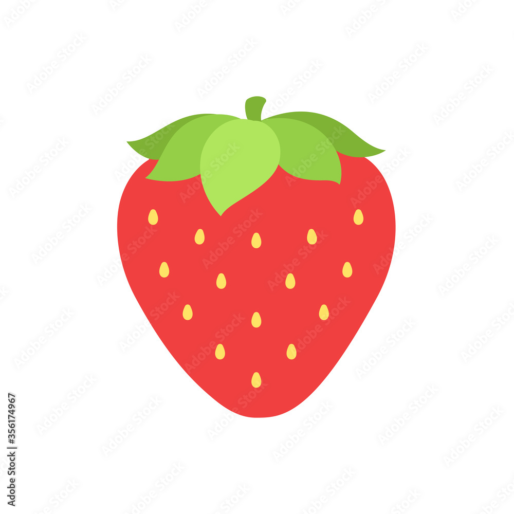 Obraz premium Simple strawberry vector illustration
