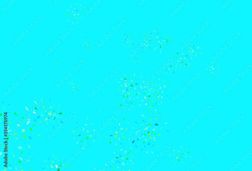 Light Blue, Green vector natural backdrop with leaves. Light Blue, Green vector natural backdrop with leaves.
