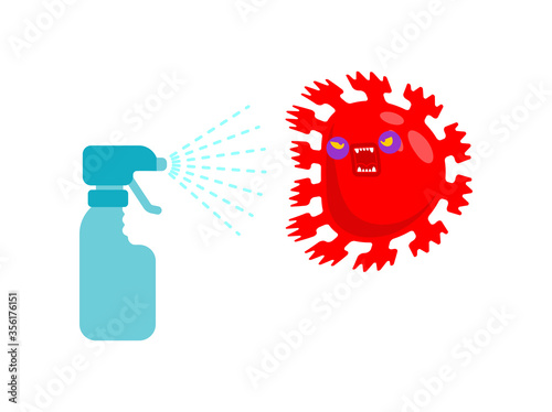 sanitize Antiseptic spray Disinfection coronavirus. Cleaning and Disinfect Virus, Covid-19