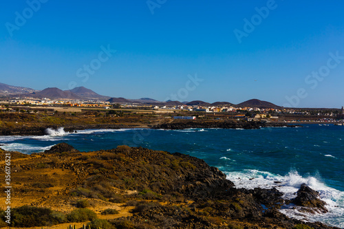 Atlantic ocean wild coast  Tenerife  Canary islands  Spain