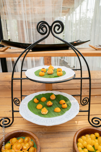 Traditional Luxury Gold colour Thai Dessert in 