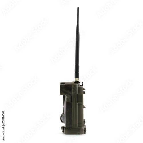 camera trap isolated on white background
