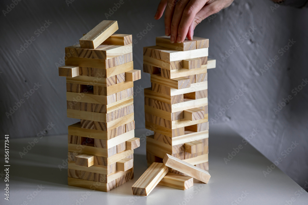 Game for the whole family of wooden bars. Game for the whole family of wooden bars.