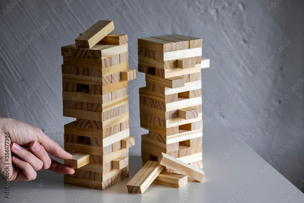 Game for the whole family of wooden bars. Game for the whole family of wooden bars.