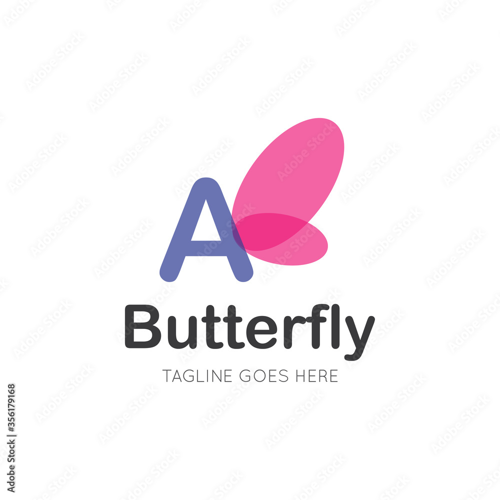 initial letter a butterfly logo and icon vector illustration design template initial letter a butterfly logo and icon vector illustration design template