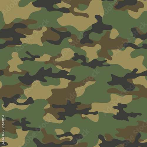  Camouflage seamless pattern army texture vector background classic style